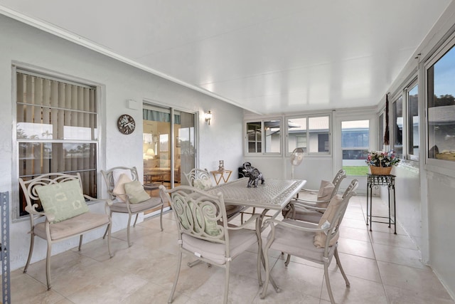 sunroom / solarium featuring a wealth of natural light