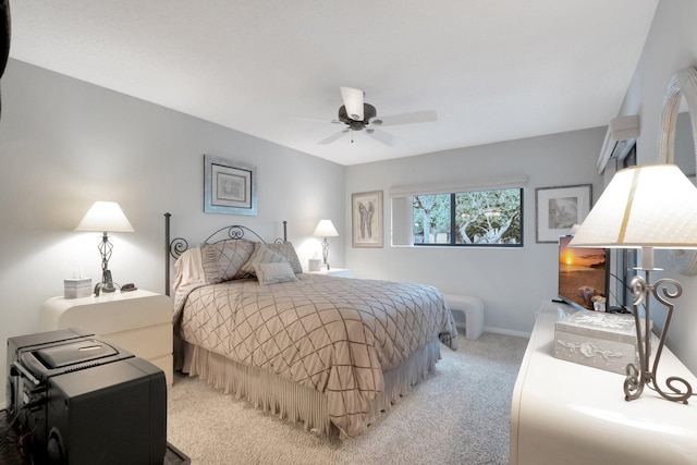 15144 Ashland St Unit 295, Delray Beach, FL 33484 - bedroom featuring ceiling fan and light carpet