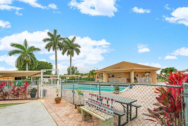 view of pool with a patio