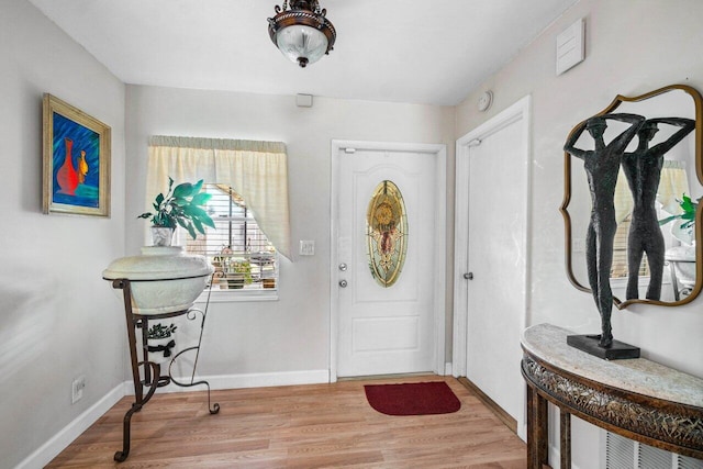 foyer featuring hardwood / wood-style flooring