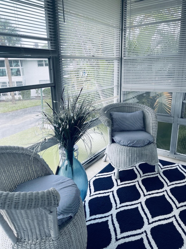 sunroom / solarium with a healthy amount of sunlight