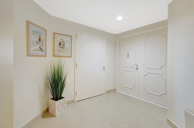 view of tiled entrance foyer