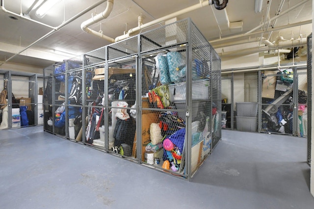 view of storage area