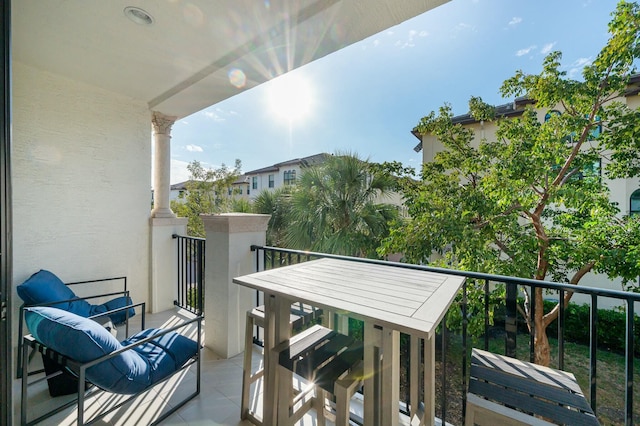 view of balcony