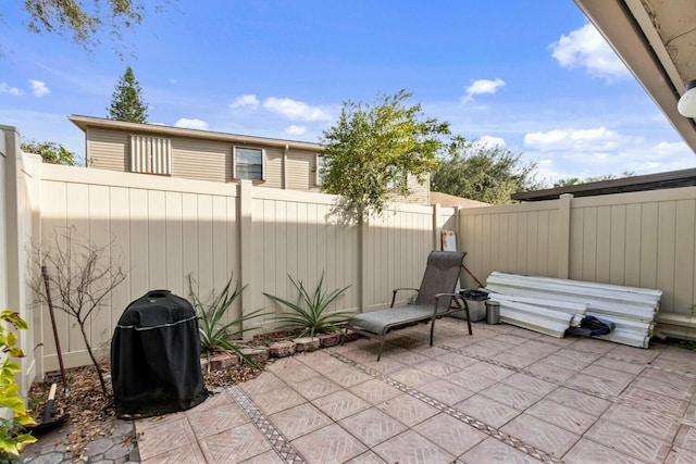 view of patio with grilling area