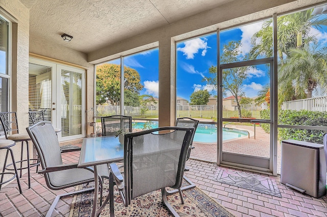 view of sunroom / solarium