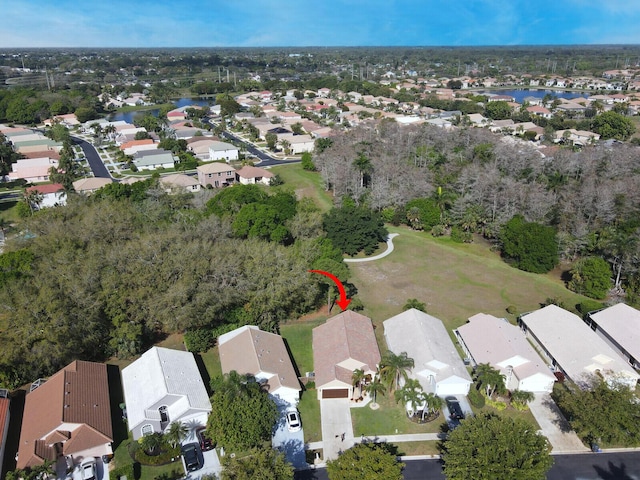 drone / aerial view featuring a residential view