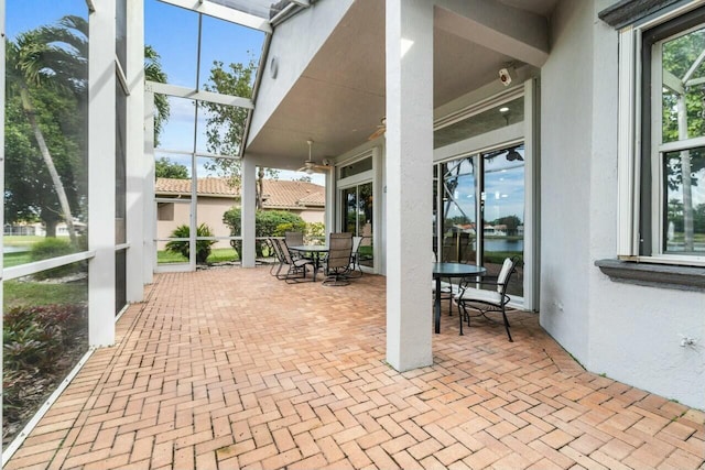 view of sunroom