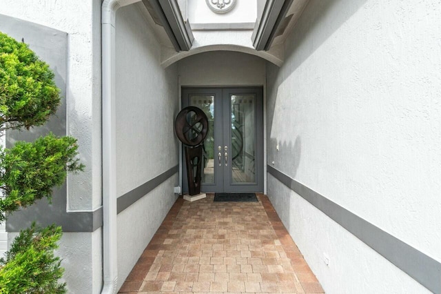 view of exterior entry with french doors