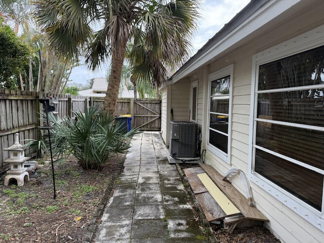 view of yard with central AC