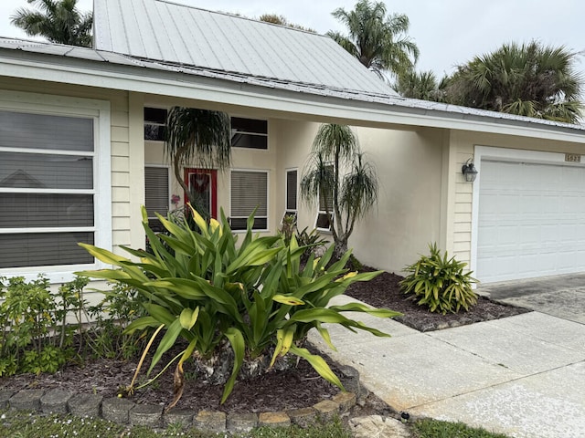 entrance to property with a garage