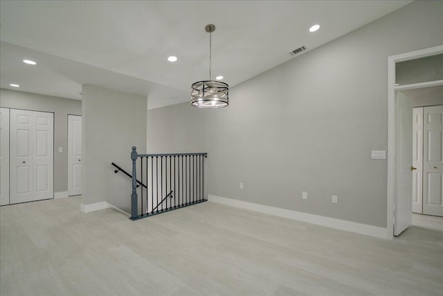 interior space featuring light hardwood / wood-style floors