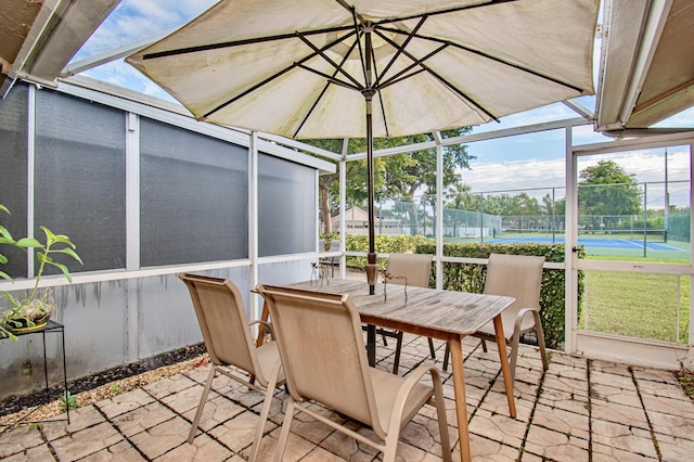 view of sunroom / solarium