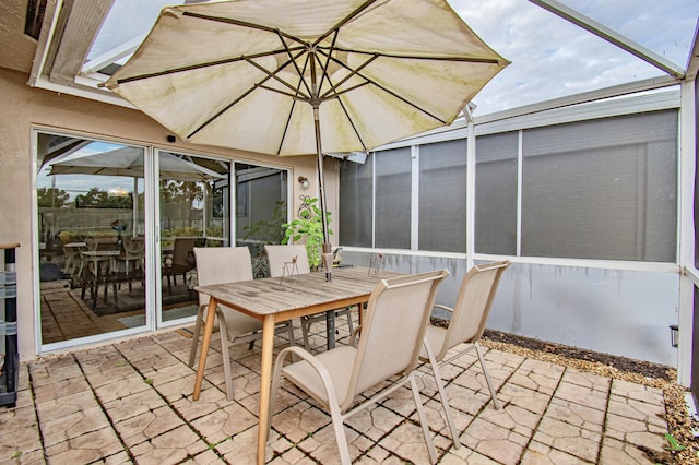 view of sunroom