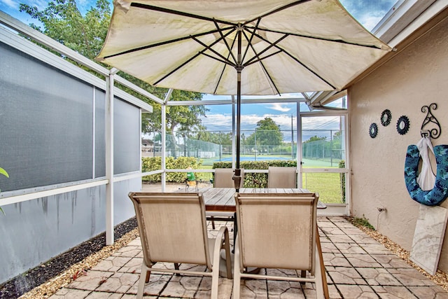 view of sunroom