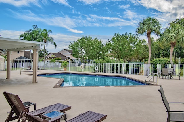 view of pool with a patio area