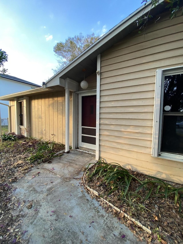 view of doorway to property