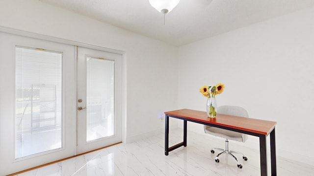 office with french doors