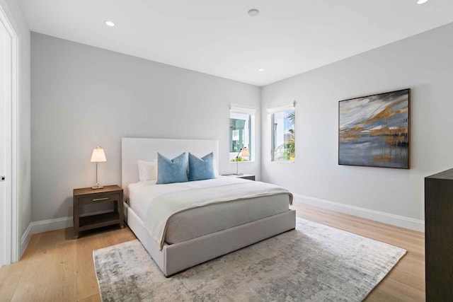 bedroom featuring wood-type flooring