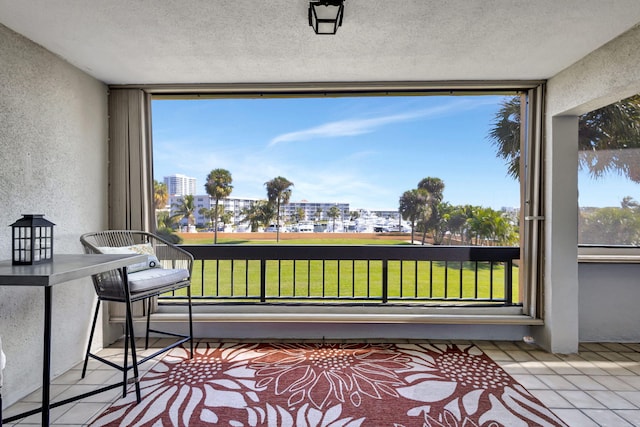 view of sunroom