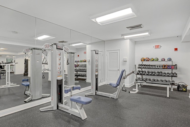 view of exercise room