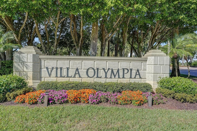 view of community sign