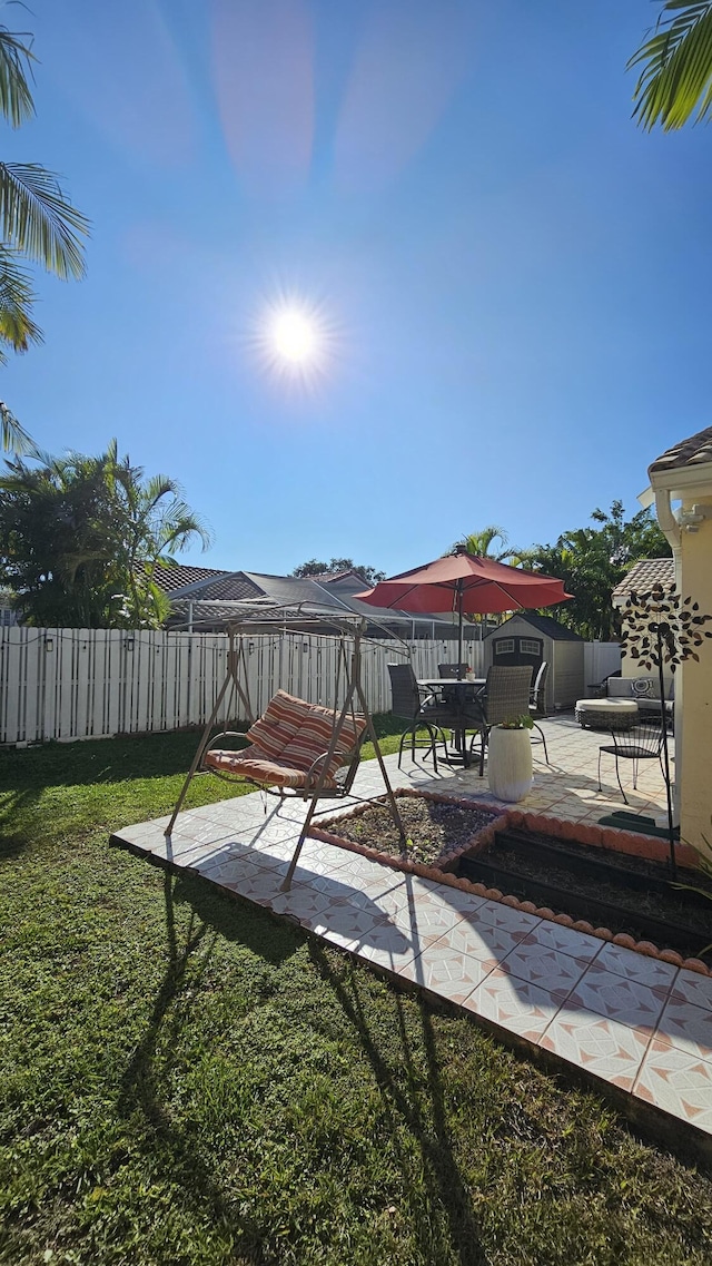 exterior space with a patio