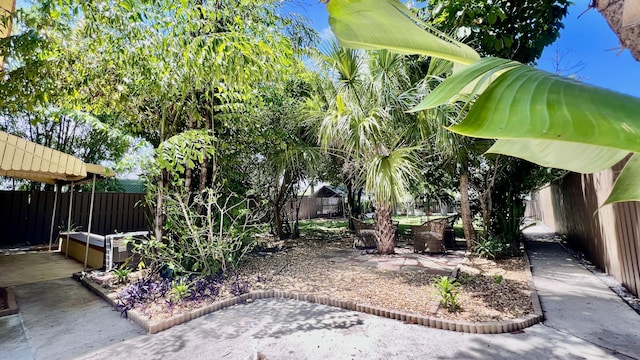 view of yard with a patio area