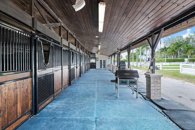 view of horse barn