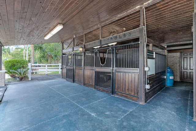 view of horse barn