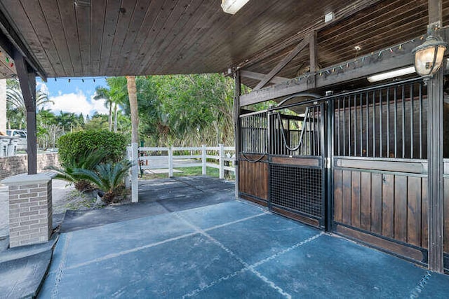 view of horse barn