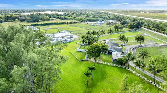 drone / aerial view featuring a rural view