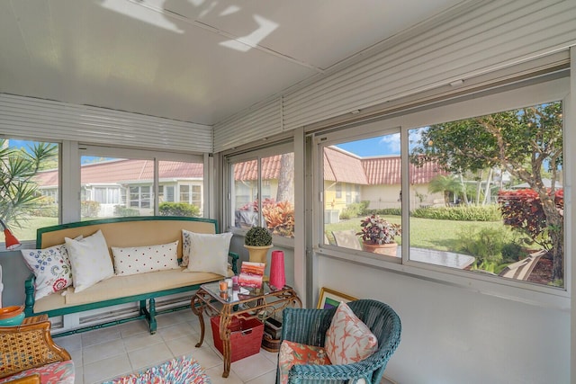 sunroom with plenty of natural light