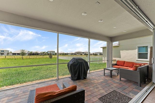 view of sunroom