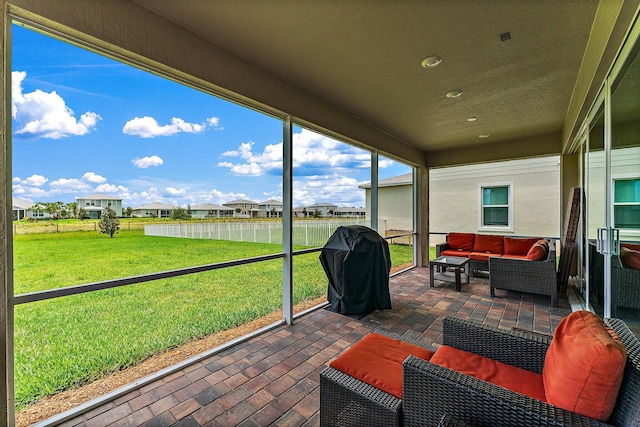 view of sunroom