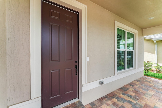 view of doorway to property