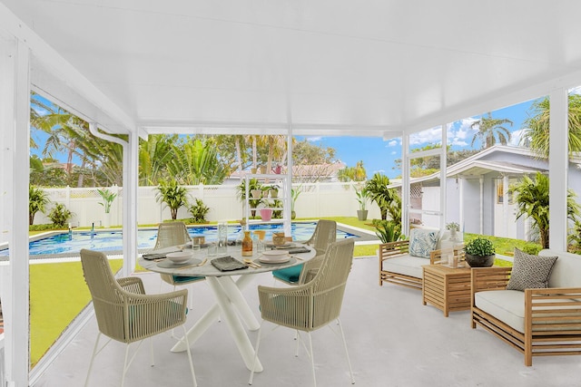 view of sunroom / solarium