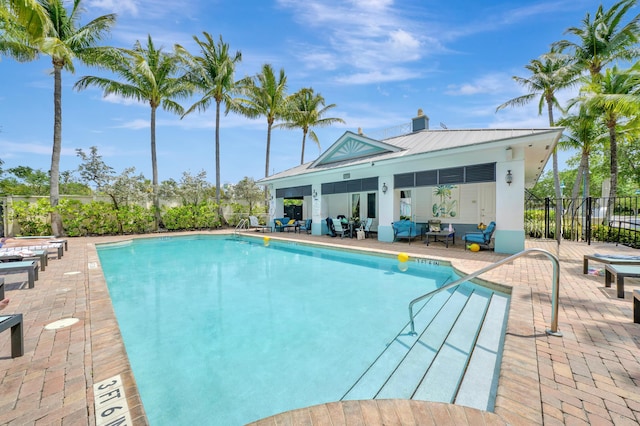 view of pool with a patio