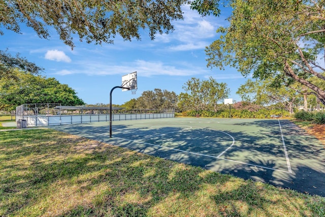 view of basketball court