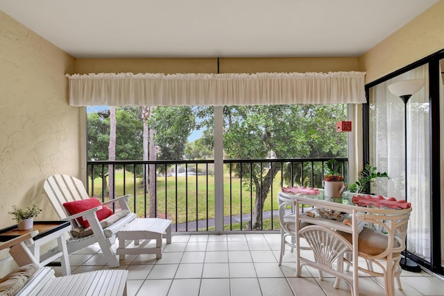 view of sunroom