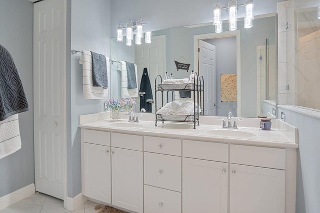 bathroom featuring vanity