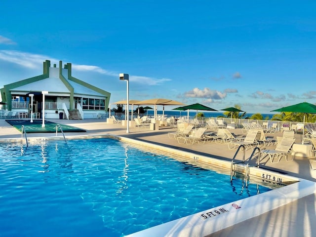 view of pool with a patio