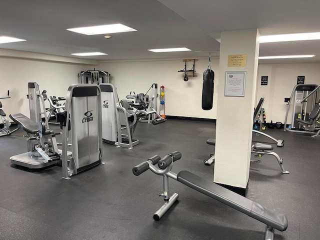 view of exercise room