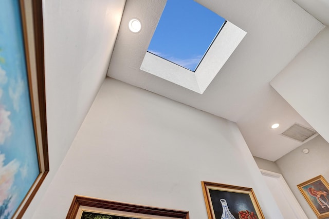 details featuring a skylight