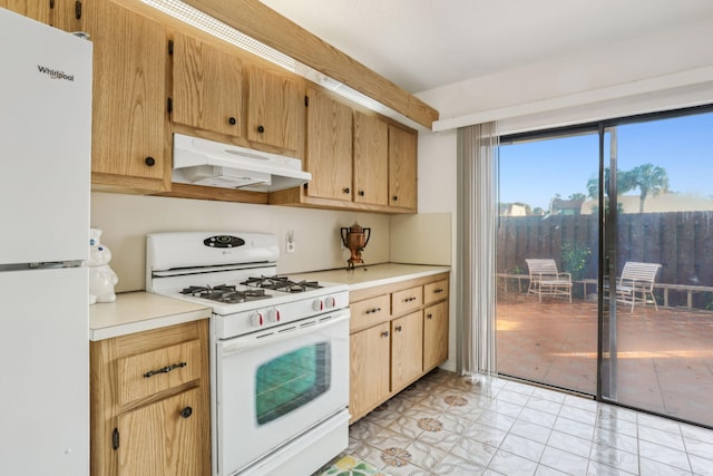 kitchen featuring white appliances