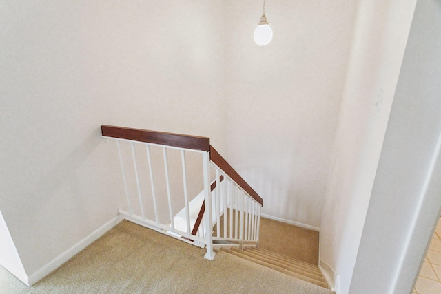 stairway with carpet