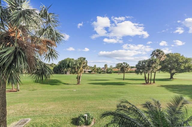 view of community with a lawn