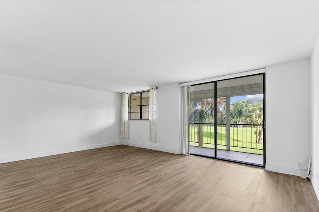 unfurnished room with wood-type flooring