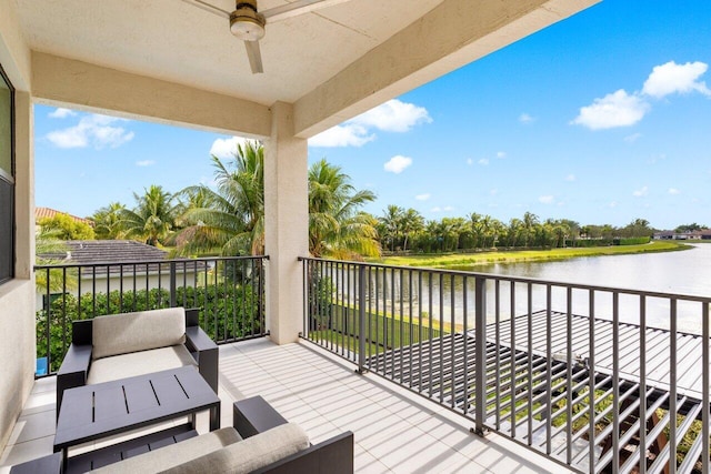 9748 Rennes Ln, Delray Beach, FL 33446 - balcony featuring a water view