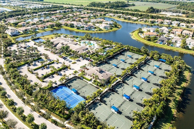 9748 Rennes Ln, Delray Beach, FL 33446 - bird's eye view with a water view and a residential view